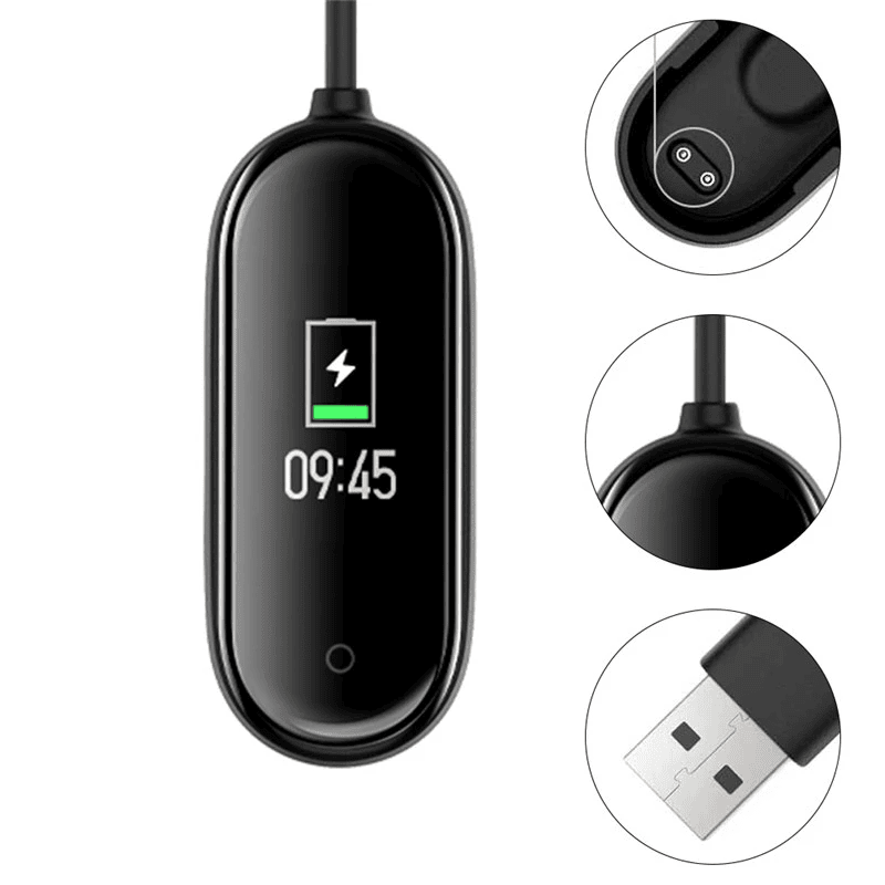Cable USB carga y sincronizacion Xiaomi mi Band 4 1 M Negro