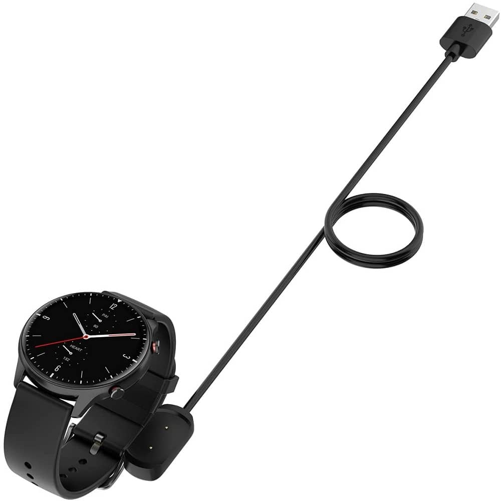 Cable USB compatible con Amazfit  GTR 2 Smartwatch 1 M Negro