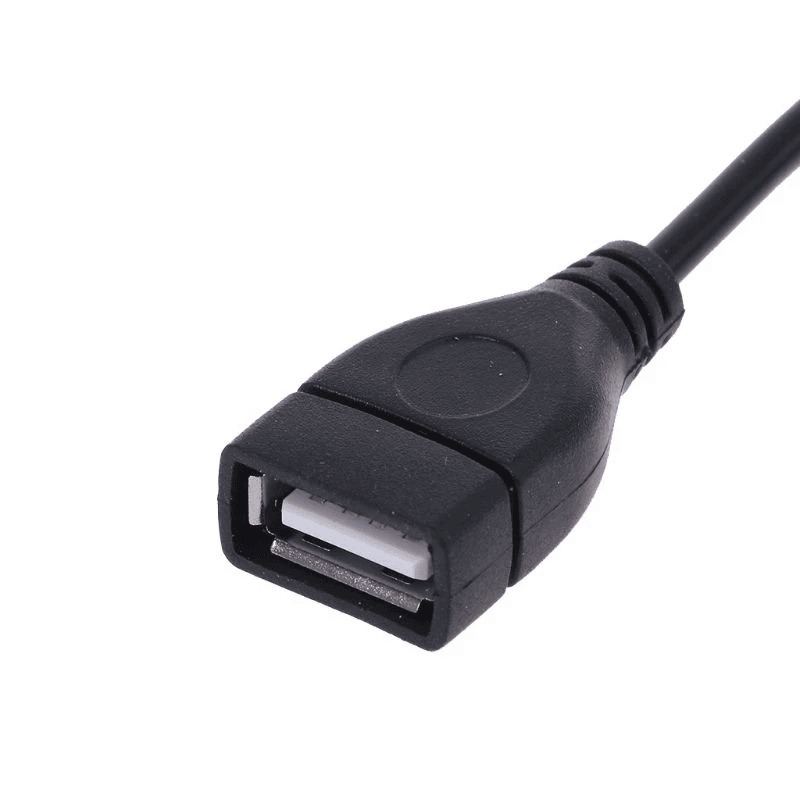 Cable USB con interruptor macho-hembra 0.30 M Negro