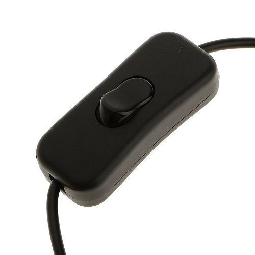 Cable USB con interruptor macho-hembra 0.30 M Negro