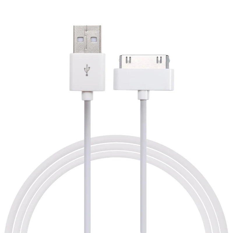 Cable USB de carga iphone ipad 30 pin macho 1 M Blanco