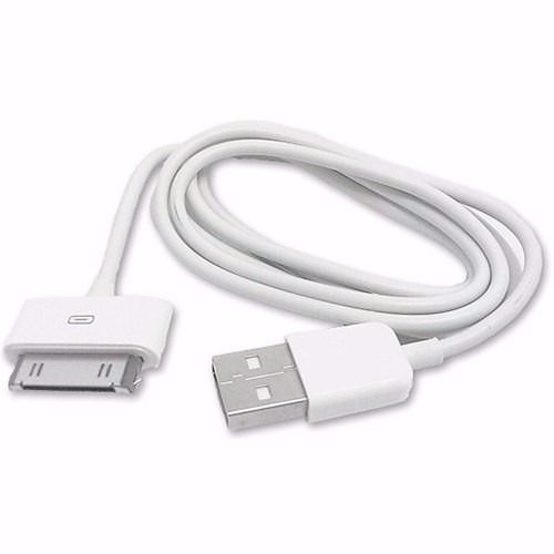 Cable USB de carga iphone ipad 30 pin macho 1 M Blanco