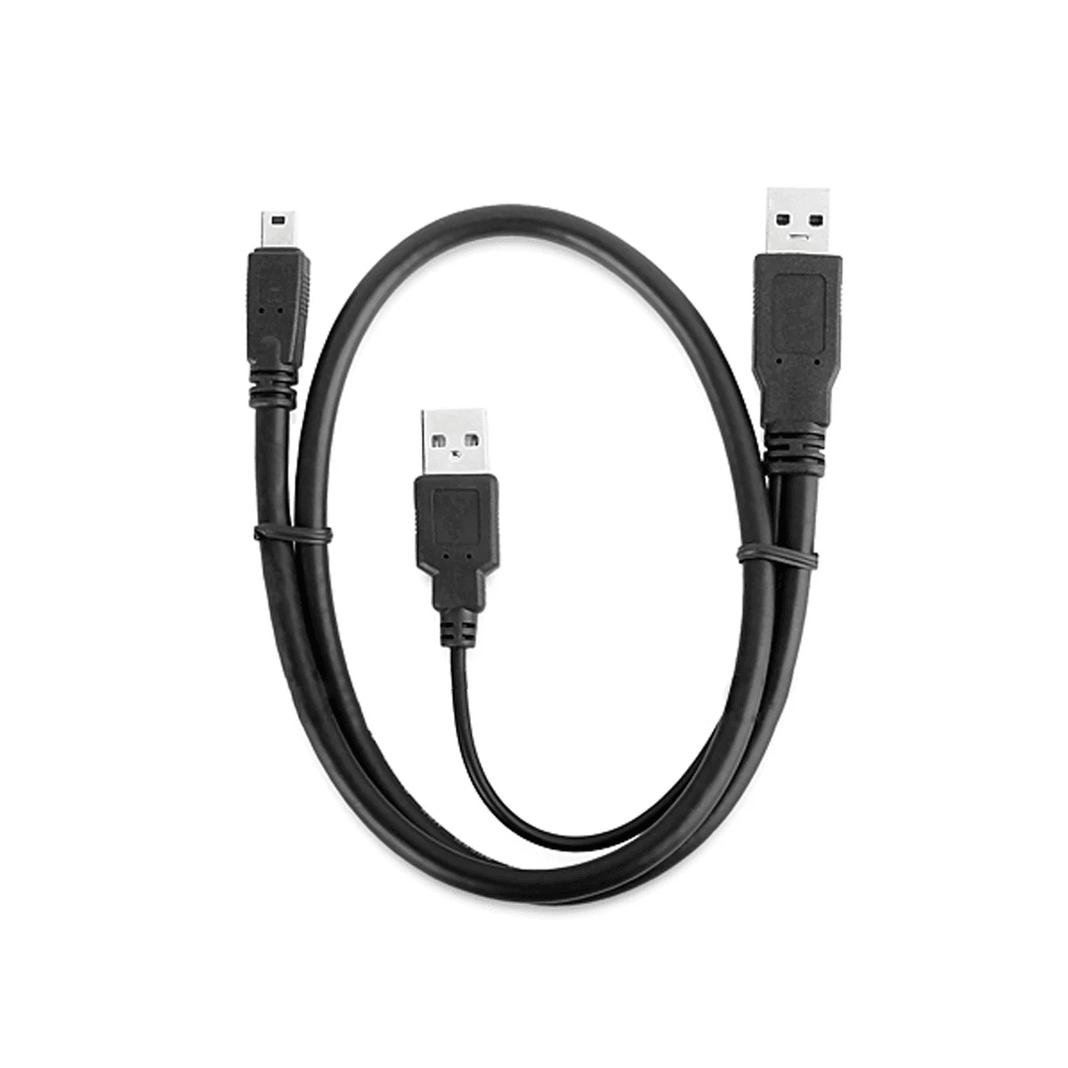 Cable USB mini tipo B 5 pines dual-power 0.50 M Negro