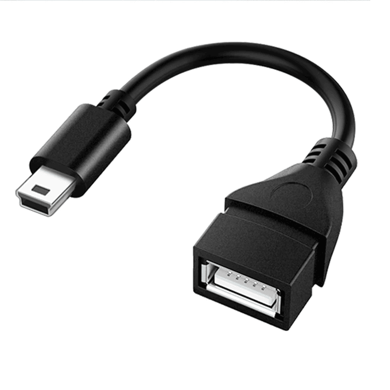 Cable USB otg 2.0 mini B macho 0.15 M Negro