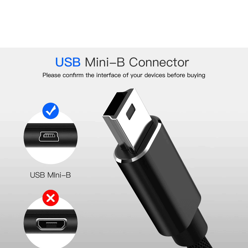 Cable USB otg 2.0 mini B macho 0.15 M Negro