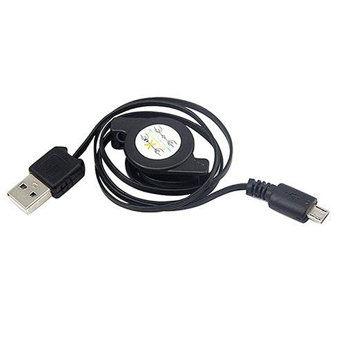 Cable usb retractil micro USB 0.75 M Negro