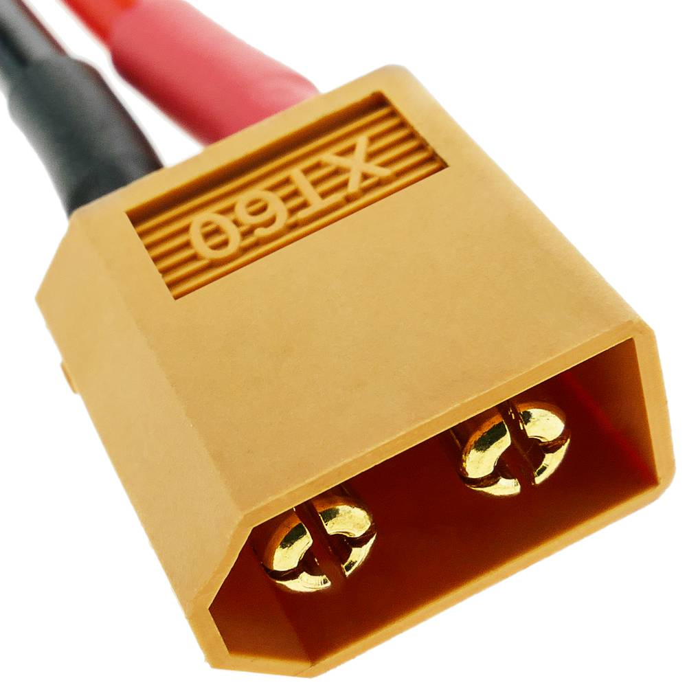 Cable XT60 macho a HXT Banana 4.0mm macho  rojo-negro