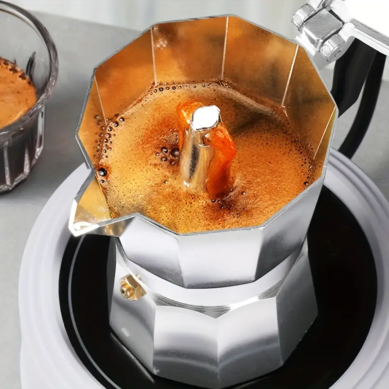Cafetera Moka manual de aluminio 1 taza 13 cm Plateado