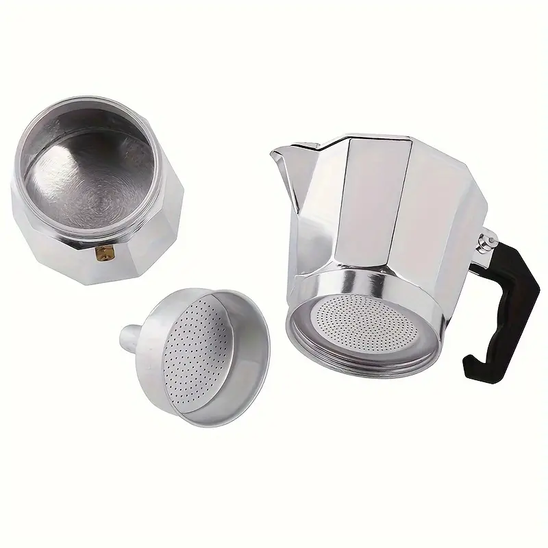 Cafetera Moka manual de aluminio 1 taza 13 cm Plateado