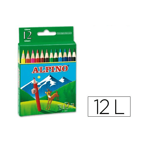 Caja 12 Lapices de Colores Alpino  Multicolor
