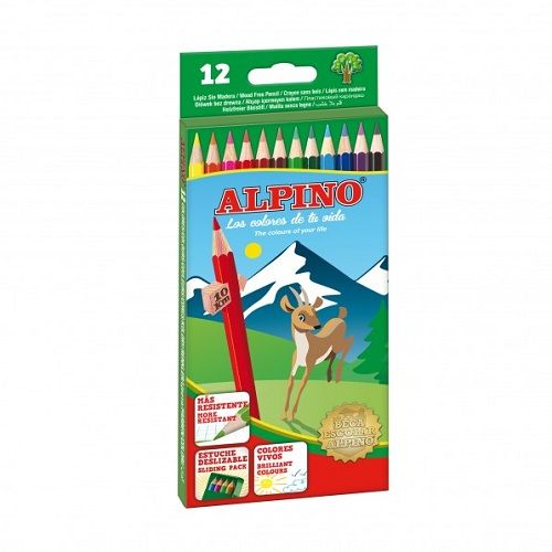 Caja 12 Lapices de Colores Alpino  Multicolor