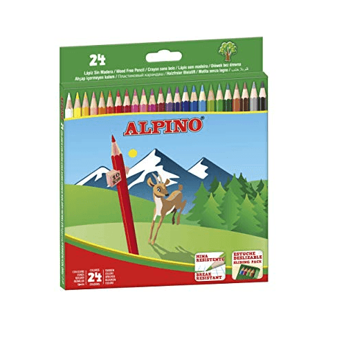 Caja 24 Lapices de Colores Alpino  Multicolor