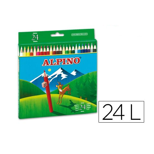 Caja 24 Lapices de Colores Alpino  Multicolor