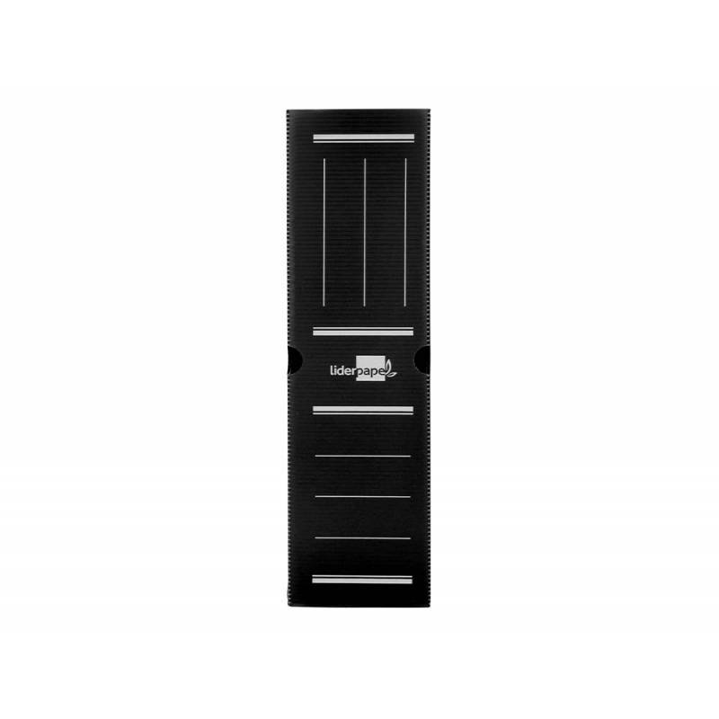 Caja archivo definitivo plastico Liderpapel 36x26x10 cm  Negro