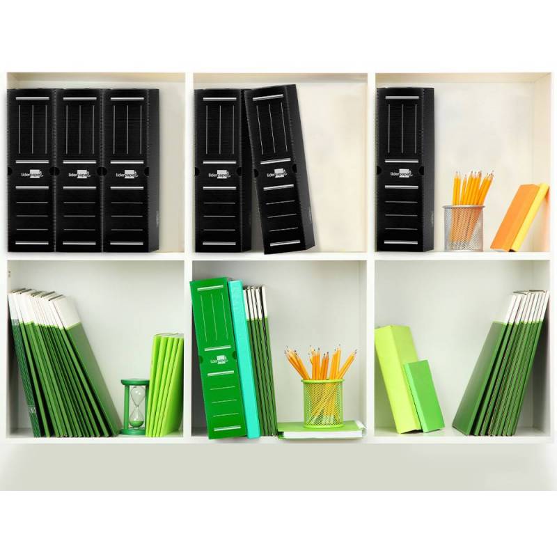 Caja archivo definitivo plastico Liderpapel 36x26x10 cm  Negro