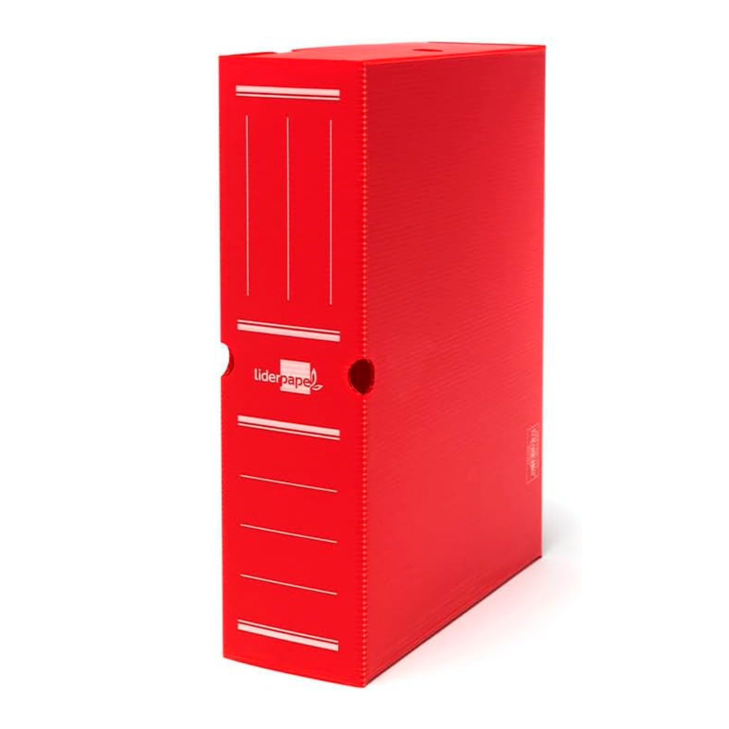 Caja archivo definitivo plastico Liderpapel 36x26x10 cm  Rojo