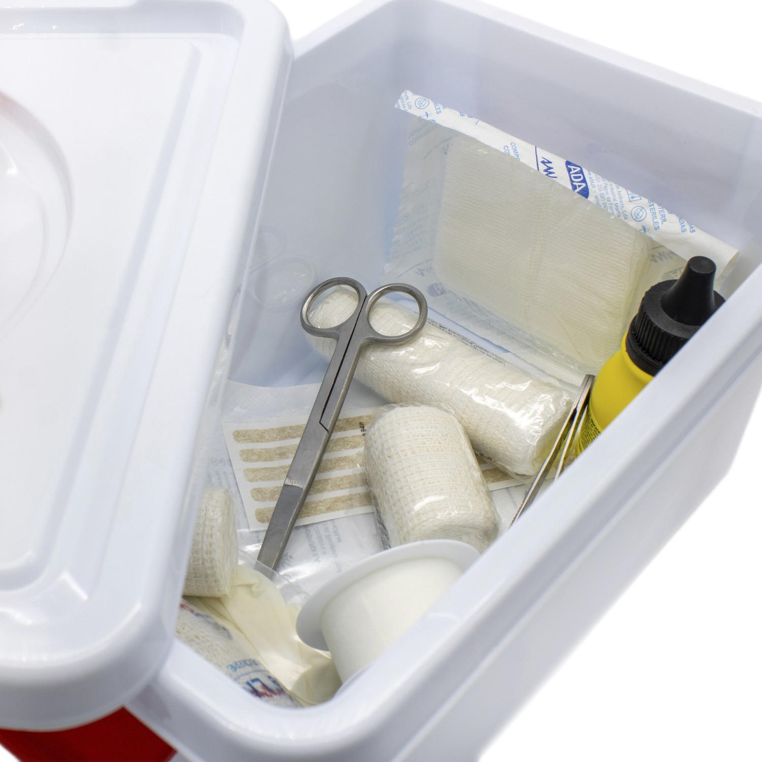 Caja botiquin Primeros Auxilios con Tapa y asa 4 Litros Blanco