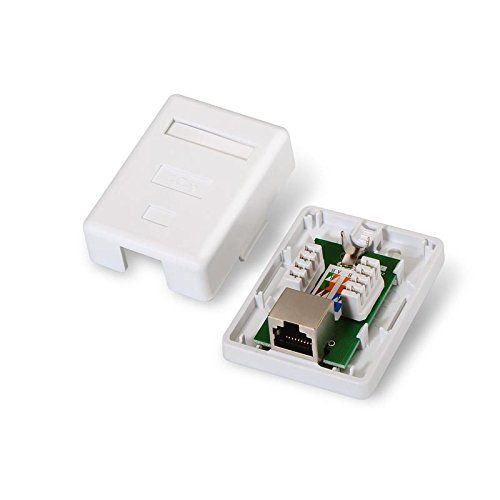 Caja de superficie de 1 RJ45 Cat 6 FTP  Blanco