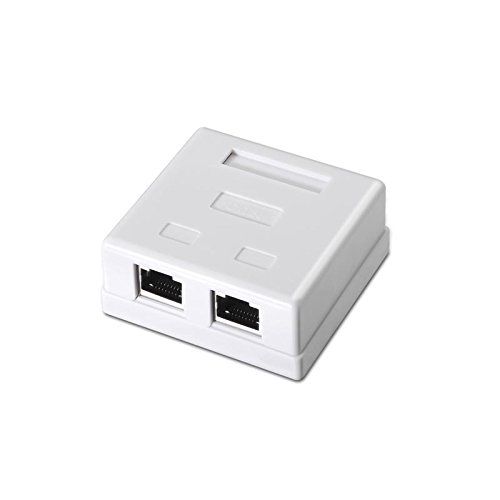 Caja de superficie de 2 RJ45 Cat 6 FTP  Blanco