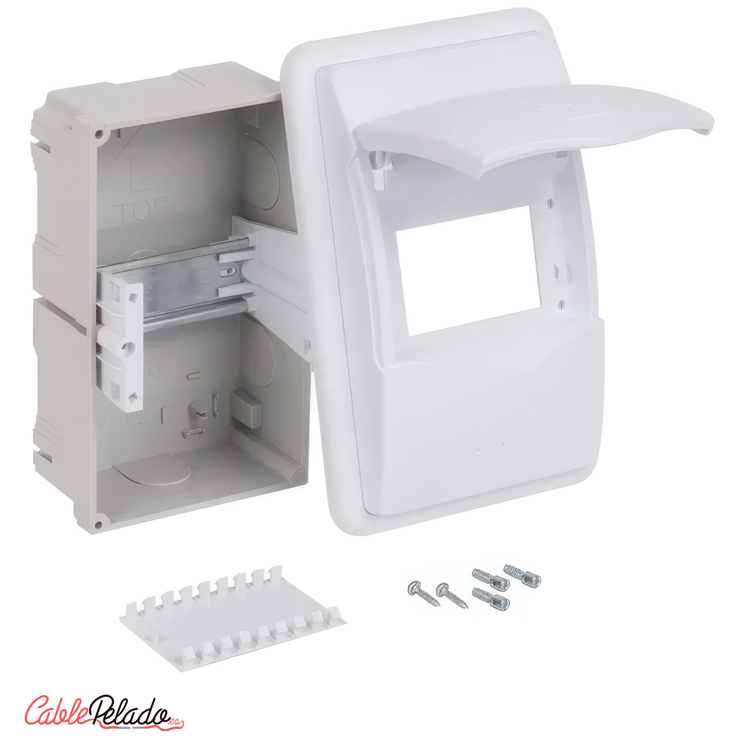 Caja empotrar 1-4 elementos puerta opaca  Blanco