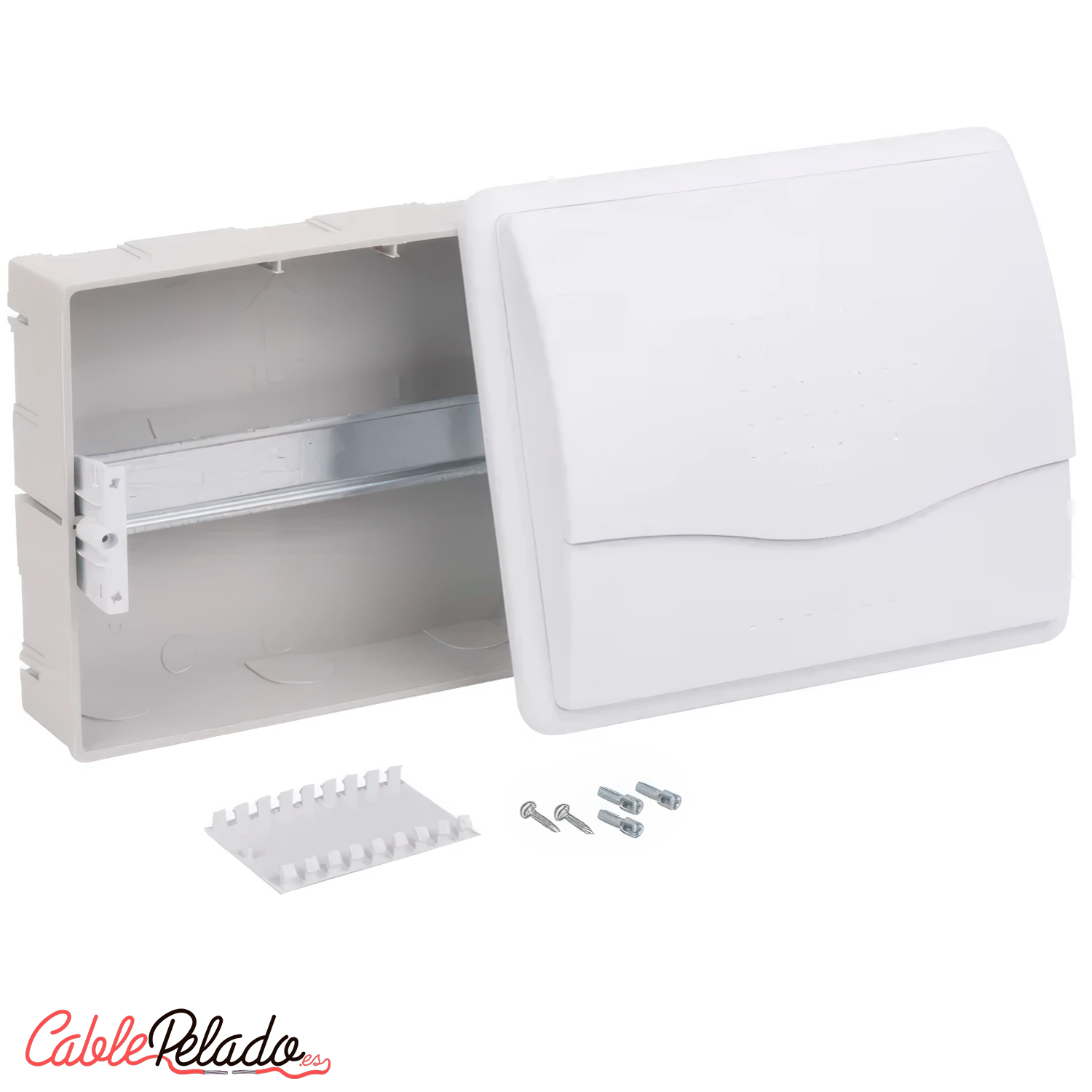 Caja empotrar 10 elementos puerta opaca  Blanco