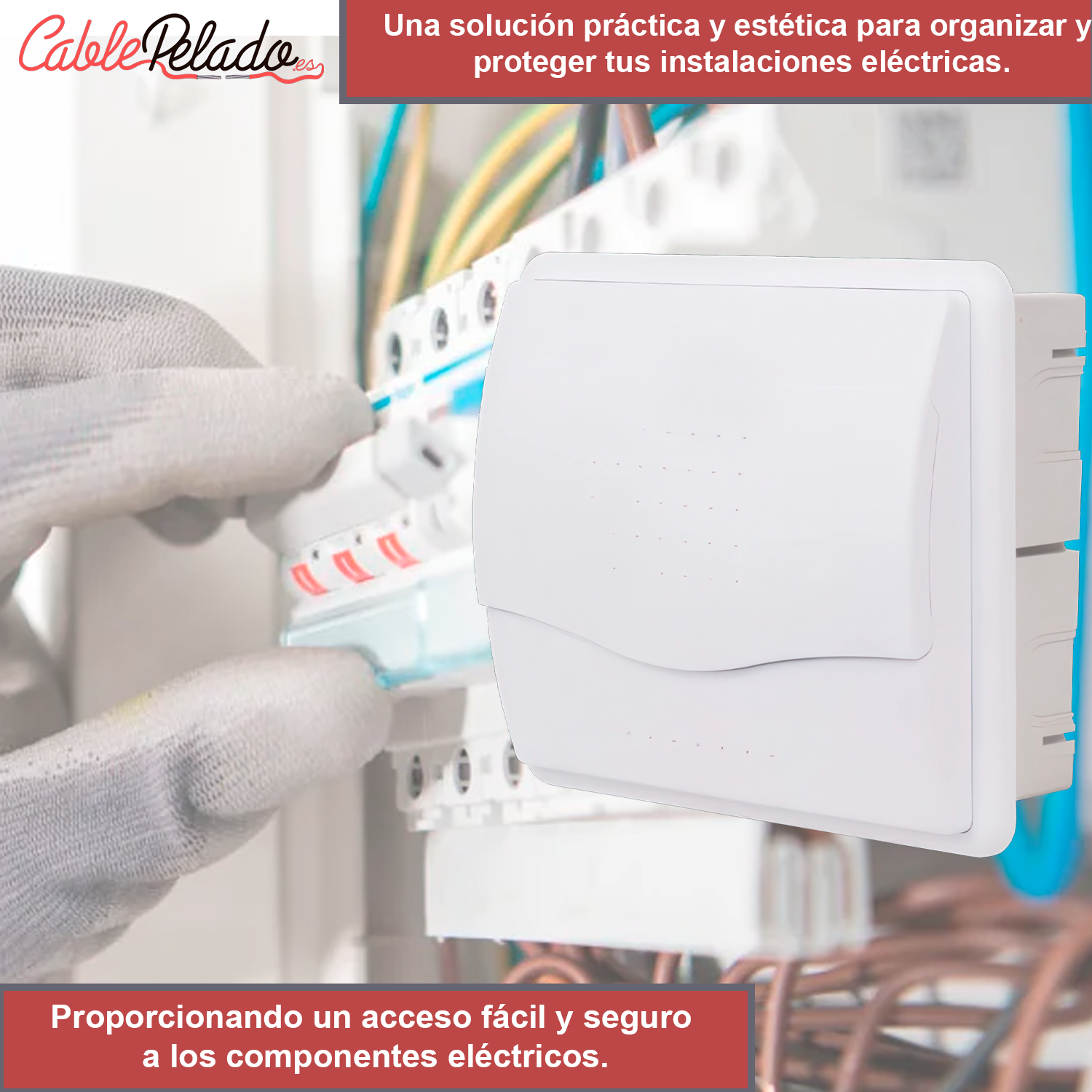 Caja empotrar 10 elementos puerta opaca  Blanco