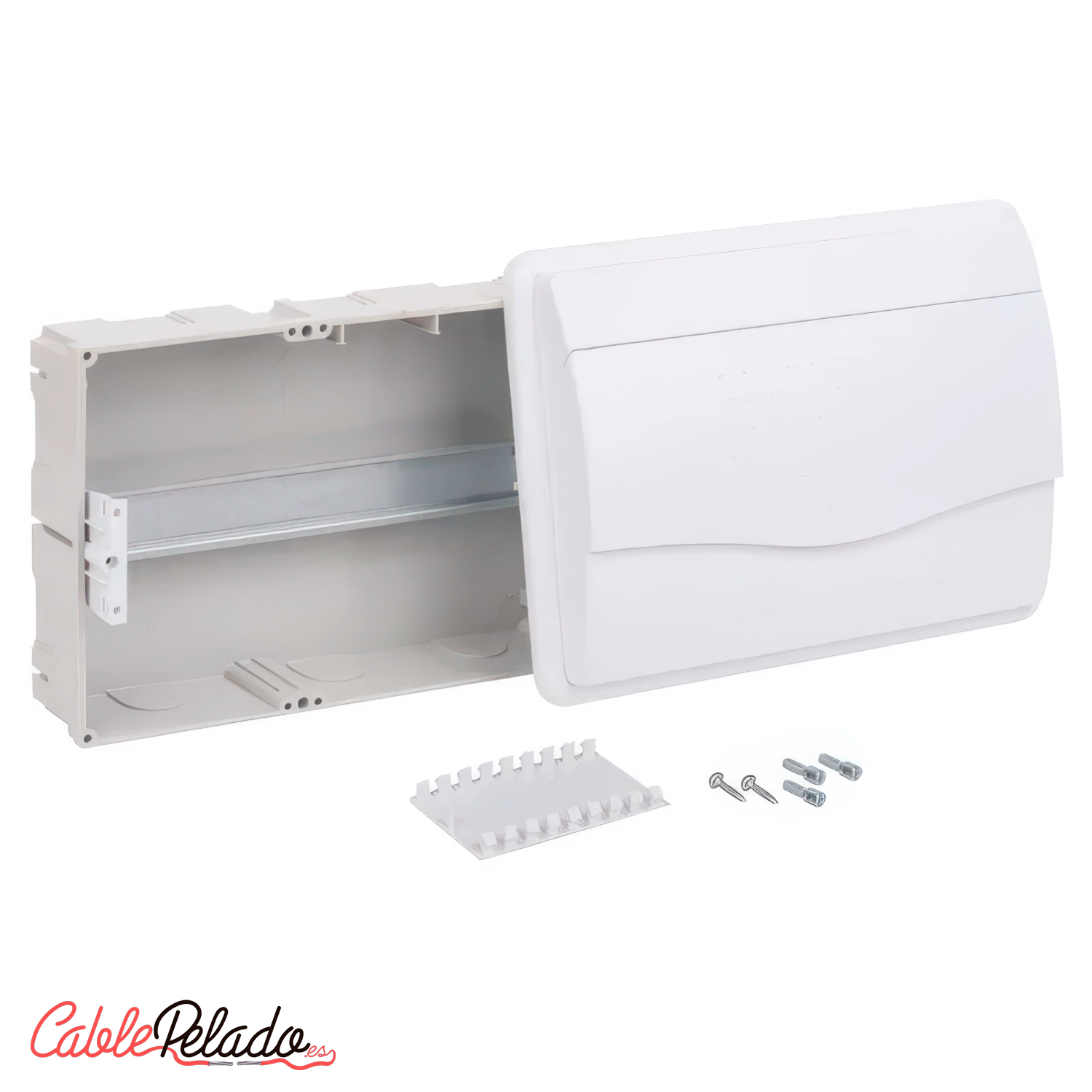 Caja empotrar 18 elementos puerta opaca  Blanco