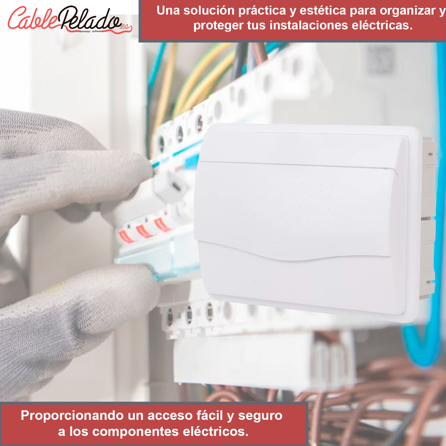 Caja empotrar 18 elementos puerta opaca  Blanco