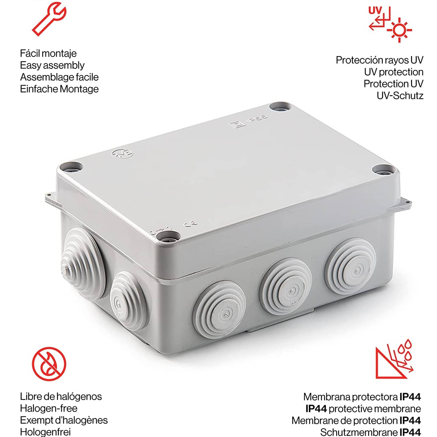 Caja estanca IP55 153x110x63  Gris