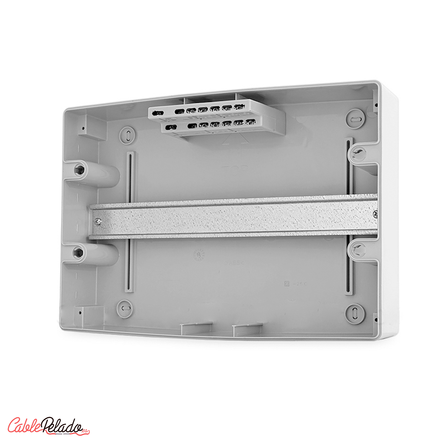 Caja ICP-65 8 elementos con puerta transparente  Gris