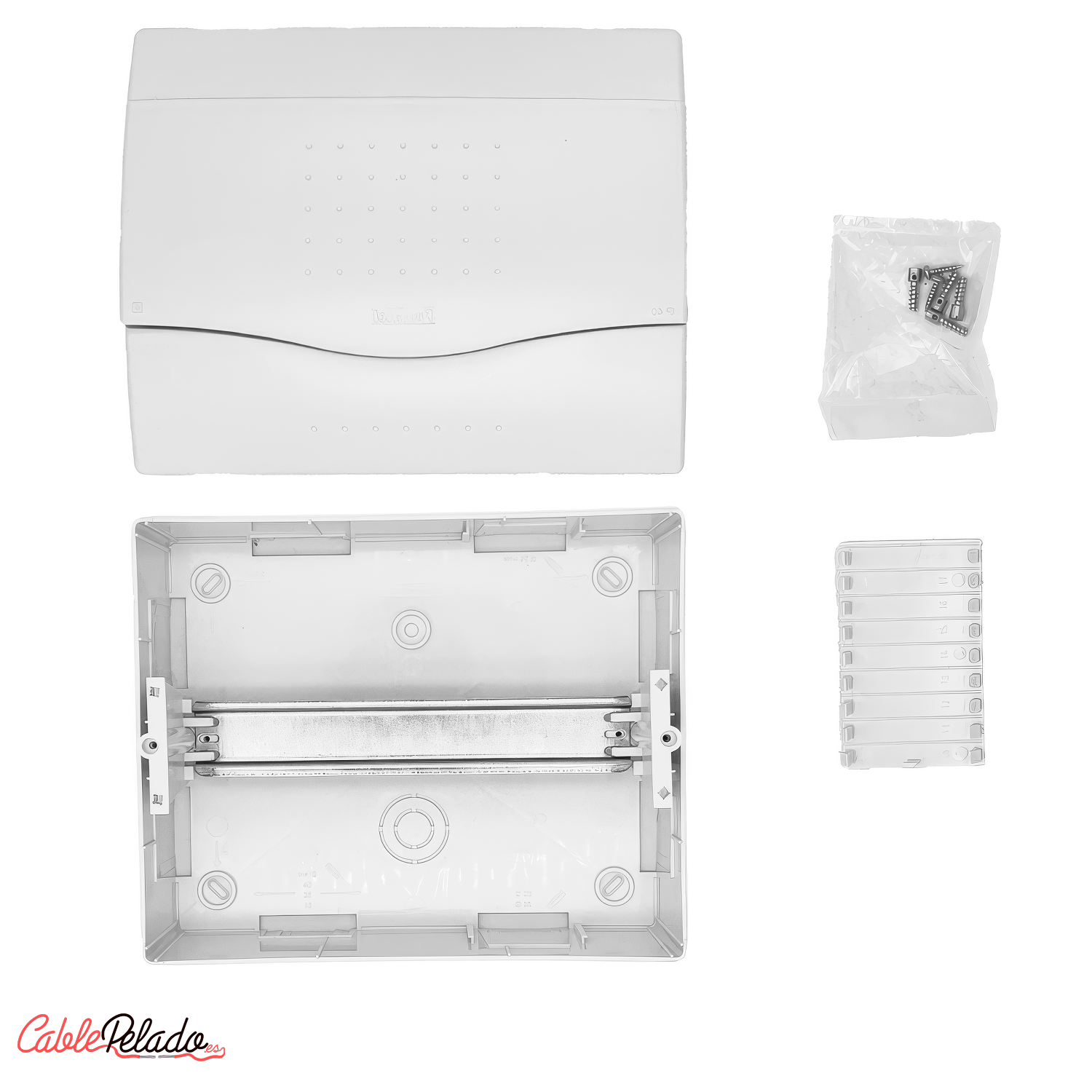 Caja superficie 10 elementos puerta opaca  Blanco