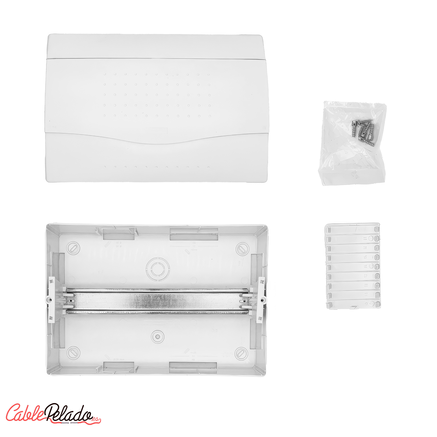 Caja superficie 14 elementos puerta opaca  Blanco