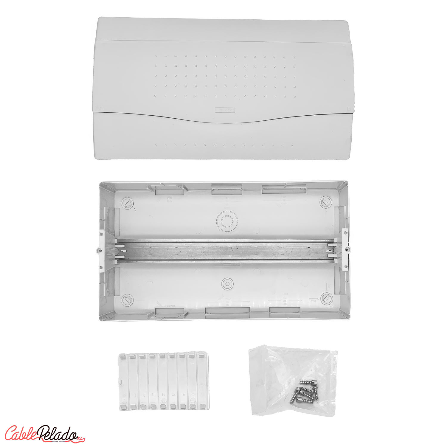 Caja superficie 18 elementos puerta opaca  Blanco
