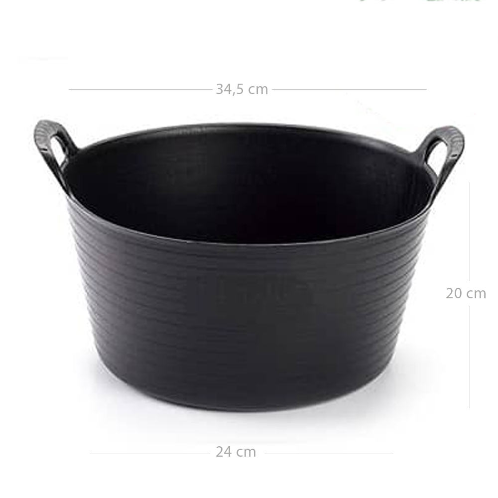 Capazo plastico 15 Litros Negro