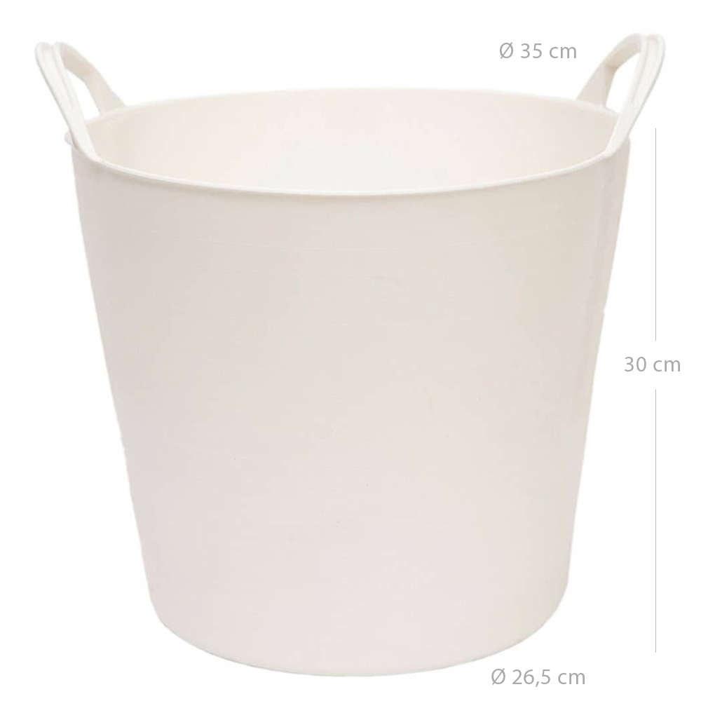 Capazo plastico 25 Litros Blanco