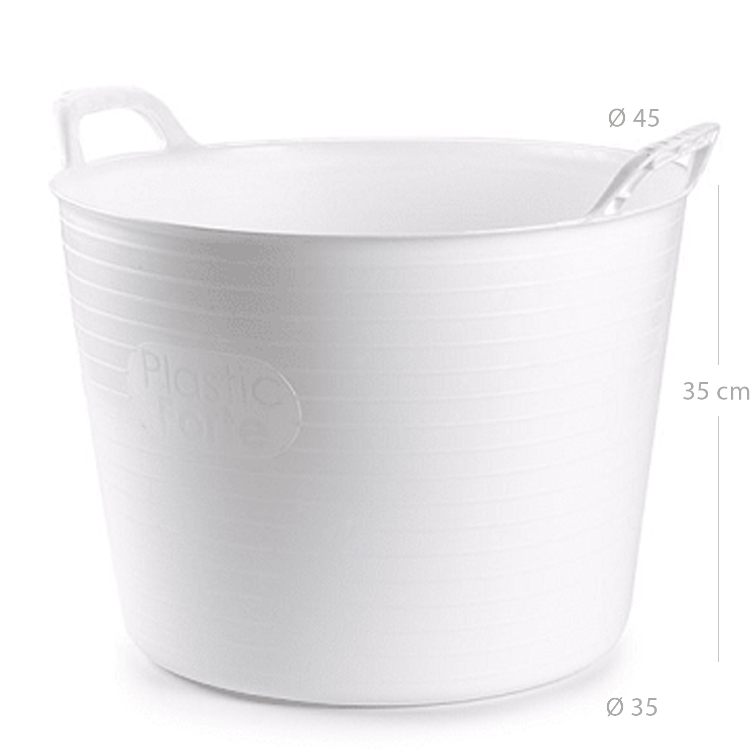 Capazo plastico 42 Litros Blanco