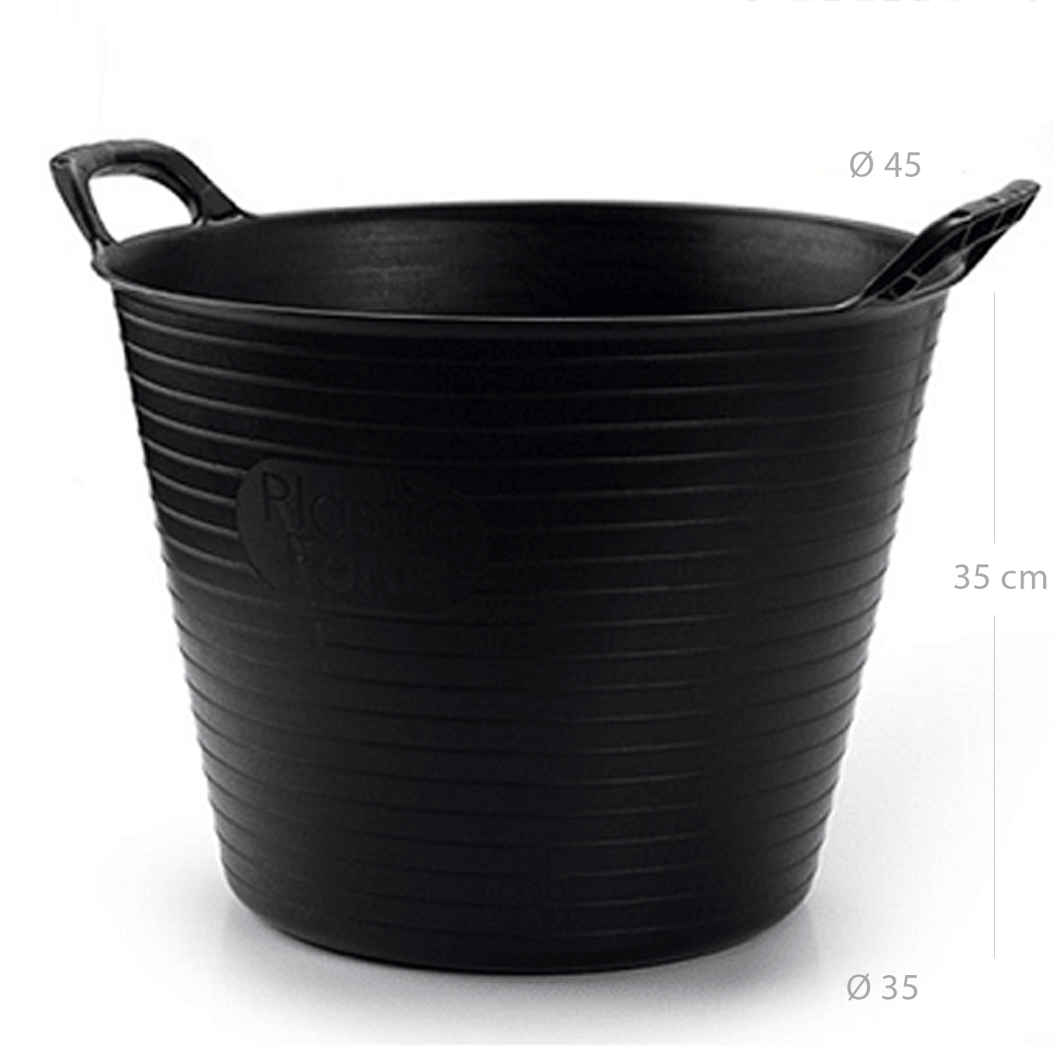 Capazo plastico 42 Litros Negro