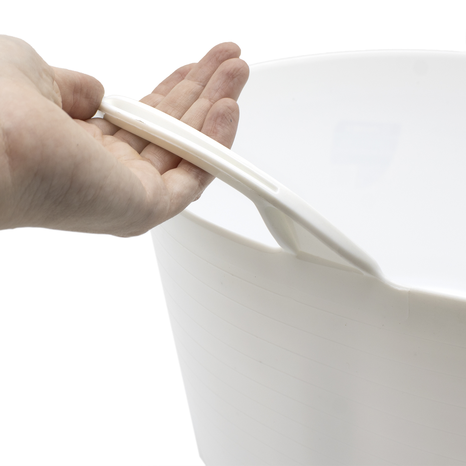 Capazo uso alimentario de plastico 42 Litros Blanco
