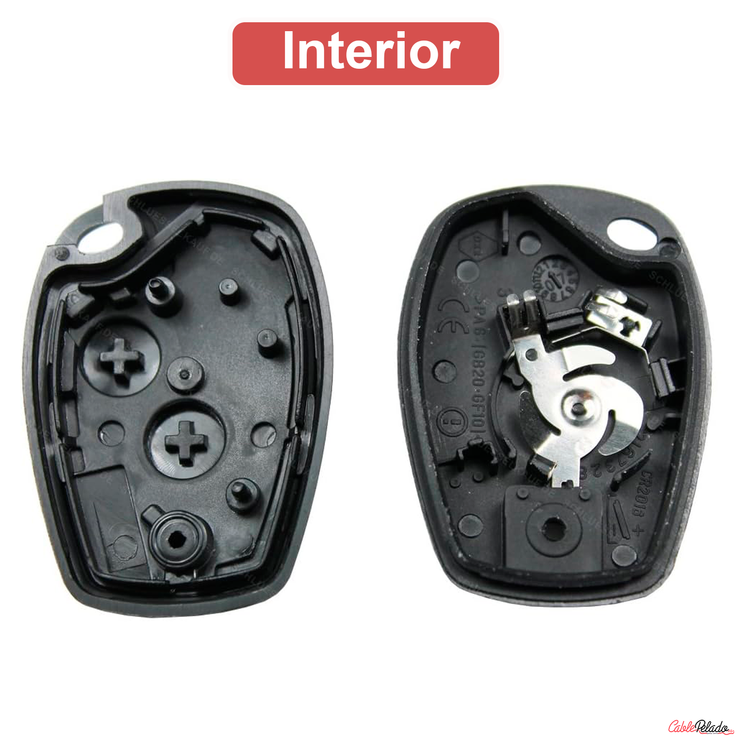 Carcasa Mando Llave De Coche 2 Botones Compatible Con Renault Clio, Twingo, Megane, Laguna Y Kangoo 