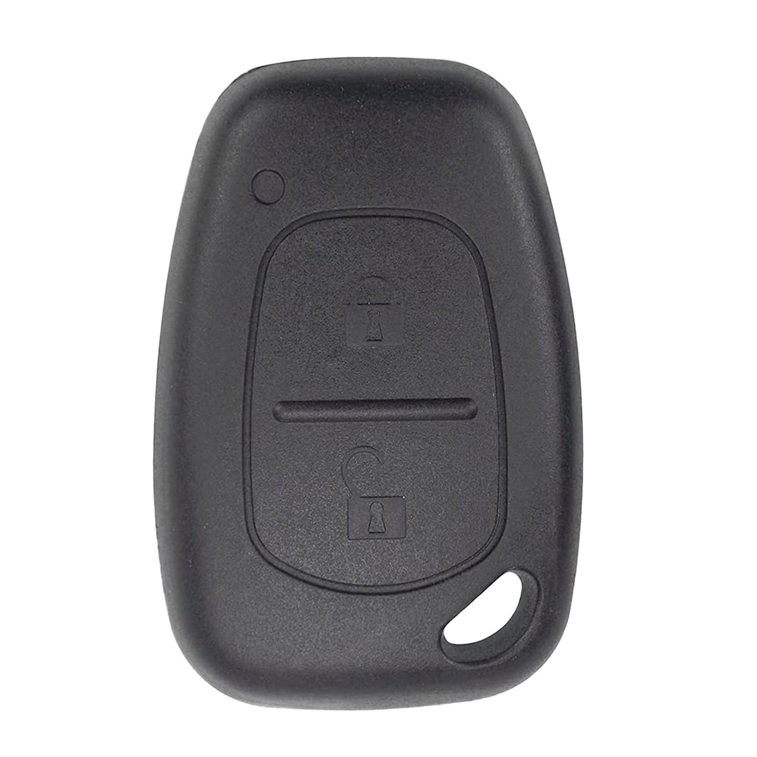 Carcasa Mando Llave de Coche 2 Botones Compatible Con Renault  Negro