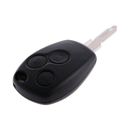 Carcasa mando llave del coche 3 botones Renault Negro