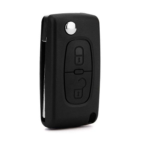 Carcasa mando llave coche 2 botones citroen y peugeot