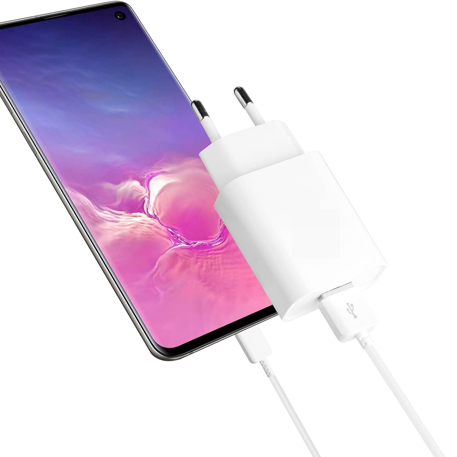 Cargador USB-C 1A 5V 1 M Blanco