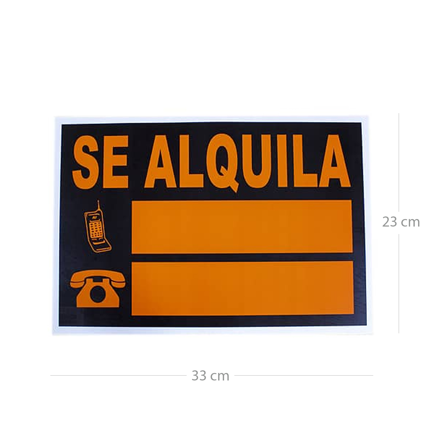 Cartel se alquila 33 x 23 cm