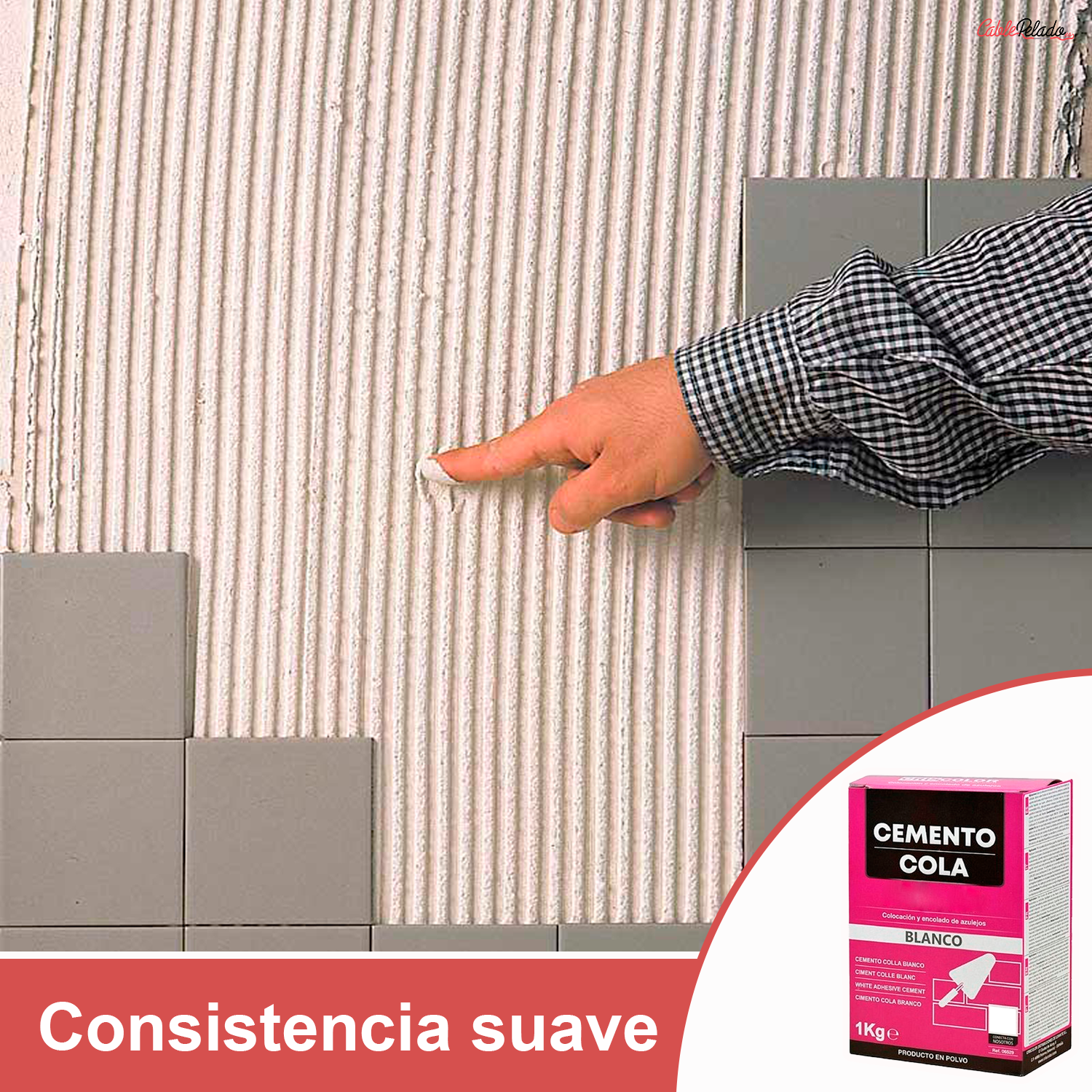 Cemento Cola Blanco En Polvo Para Colocación Y Encolado De Azulejos 1 Kg