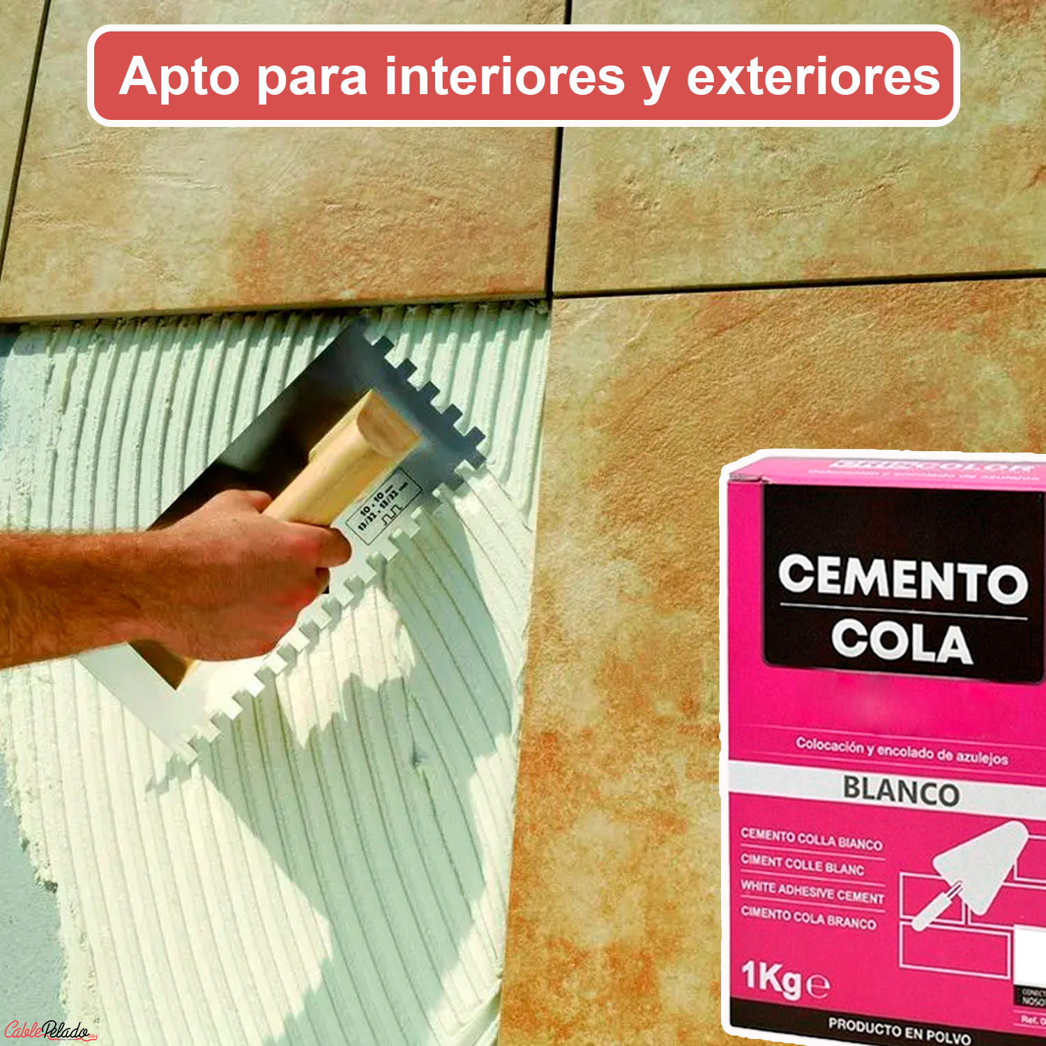Cemento Cola Blanco En Polvo Para Colocación Y Encolado De Azulejos 1 Kg