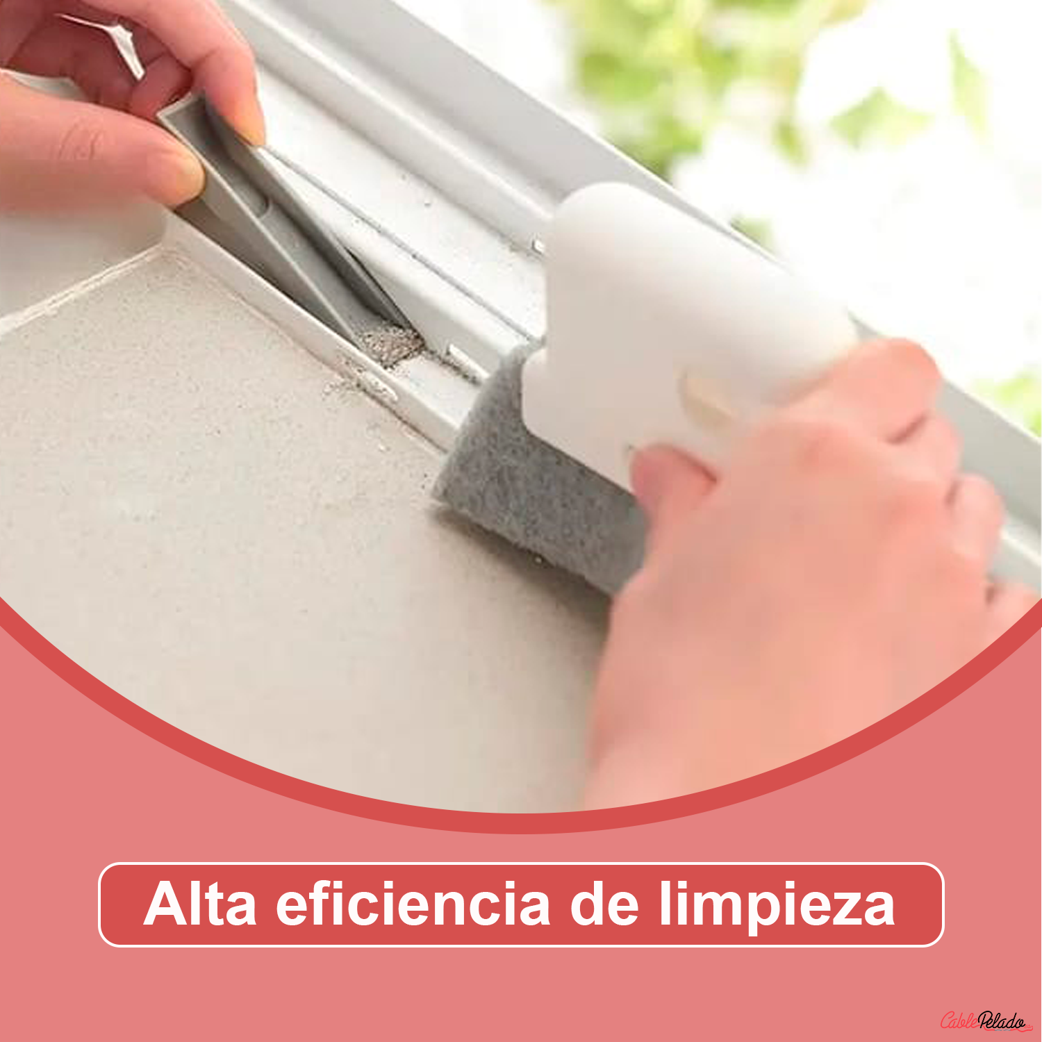 Cepillo para Limpiar Juntas y Limpia Railes Ventanas