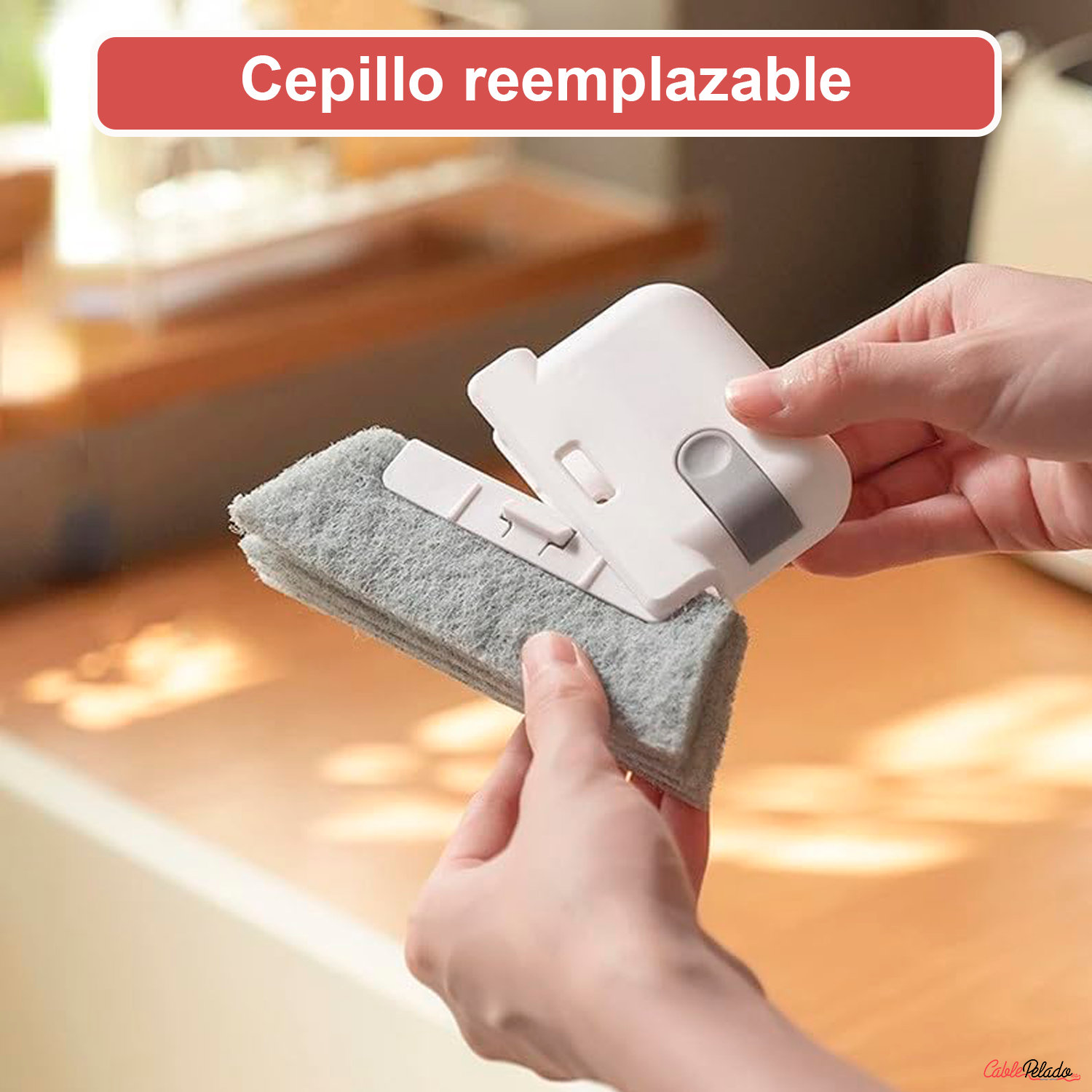 Cepillo para Limpiar Juntas y Limpia Railes Ventanas