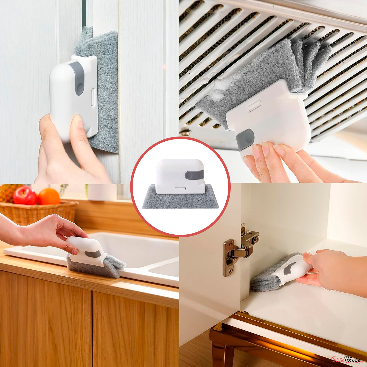 Cepillo para Limpiar Juntas y Limpia Railes Ventanas