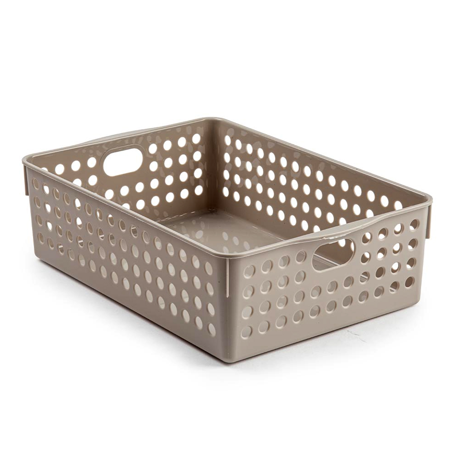 Cesta de almacenamiento organizador plastico 29 cm Beige